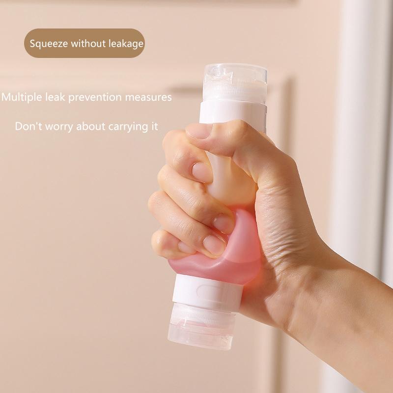 Refillable Silicone Travel Bottles Outdoor Double Soft Squeeze Tube for Shampoo Lotion Portable Toiletries Container Accessories