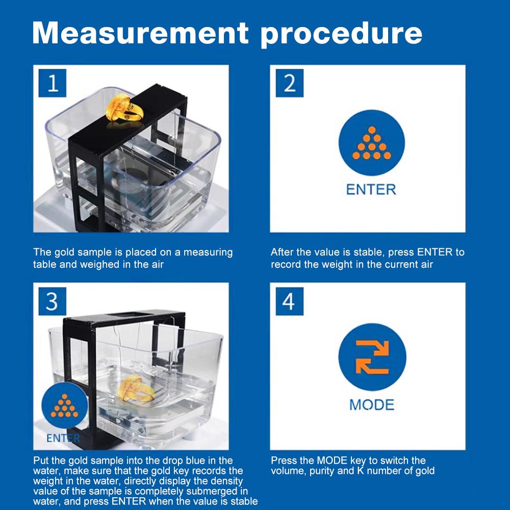 Gold purity tester for jewelry industry, banks, pawnshops, gold industry 110-220V 300g 0.01g