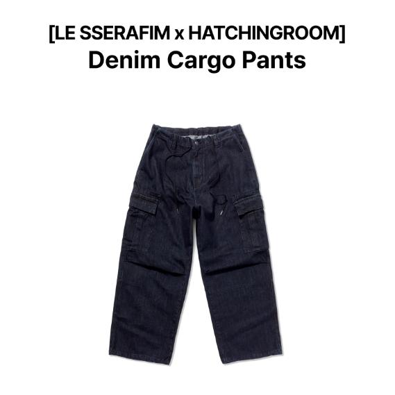 Pre-order LE SSERAFIM x HATCHINGROOM Denim Cargo Pants