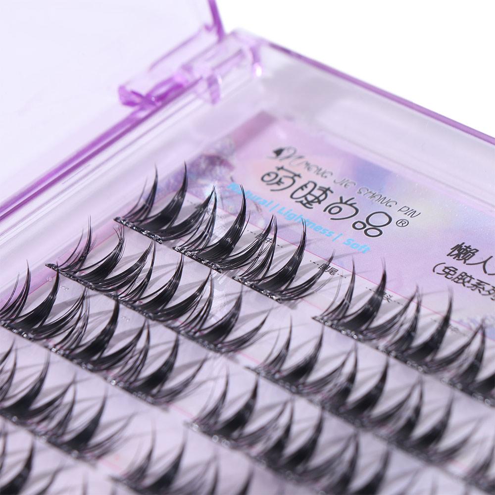 Curled Glue Free Fake Eyelashes Sweet Individual Fake Eyelashes Make Up