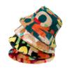 European and American Internet Celebrities Basin Hat Imitation Rabbit Fluffy Hat Autumn and Winter Fashion Trend Color Letter Bucket Hat 