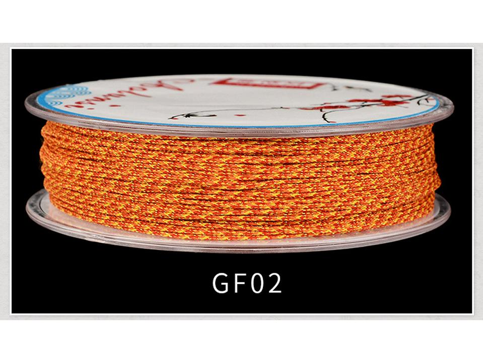 0.9mm Gold Color Hand-Woven Bracelet Rope for DIY Tassels