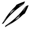 2Pcs Glossy Black Car Front Headlight Eyebrow Eyelid Cover for BMW 1 Series F20 F21 Standard Pre-facelift 2011-2014