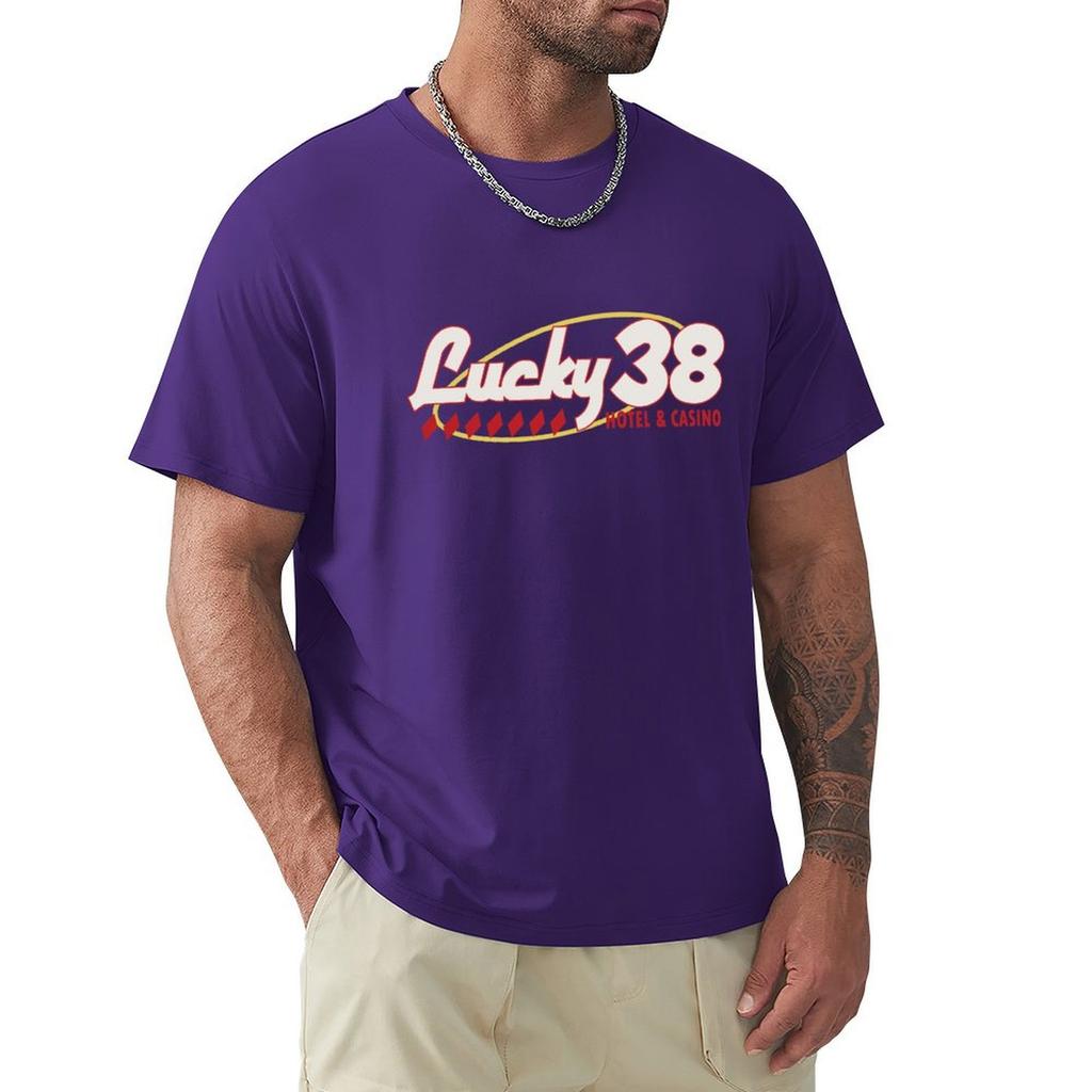 Lucky 38 T-Shirt Designer Shirts Anime Tshirt Graphic T Shirt Vintage Black T-Shirts For Men