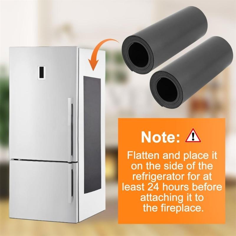 2 Stück Magnetischer Kaminbildschirm Magnetischer Zugluftstopper Praktische Stilvolle Winterlösung Magnetische Kamin Dekoration