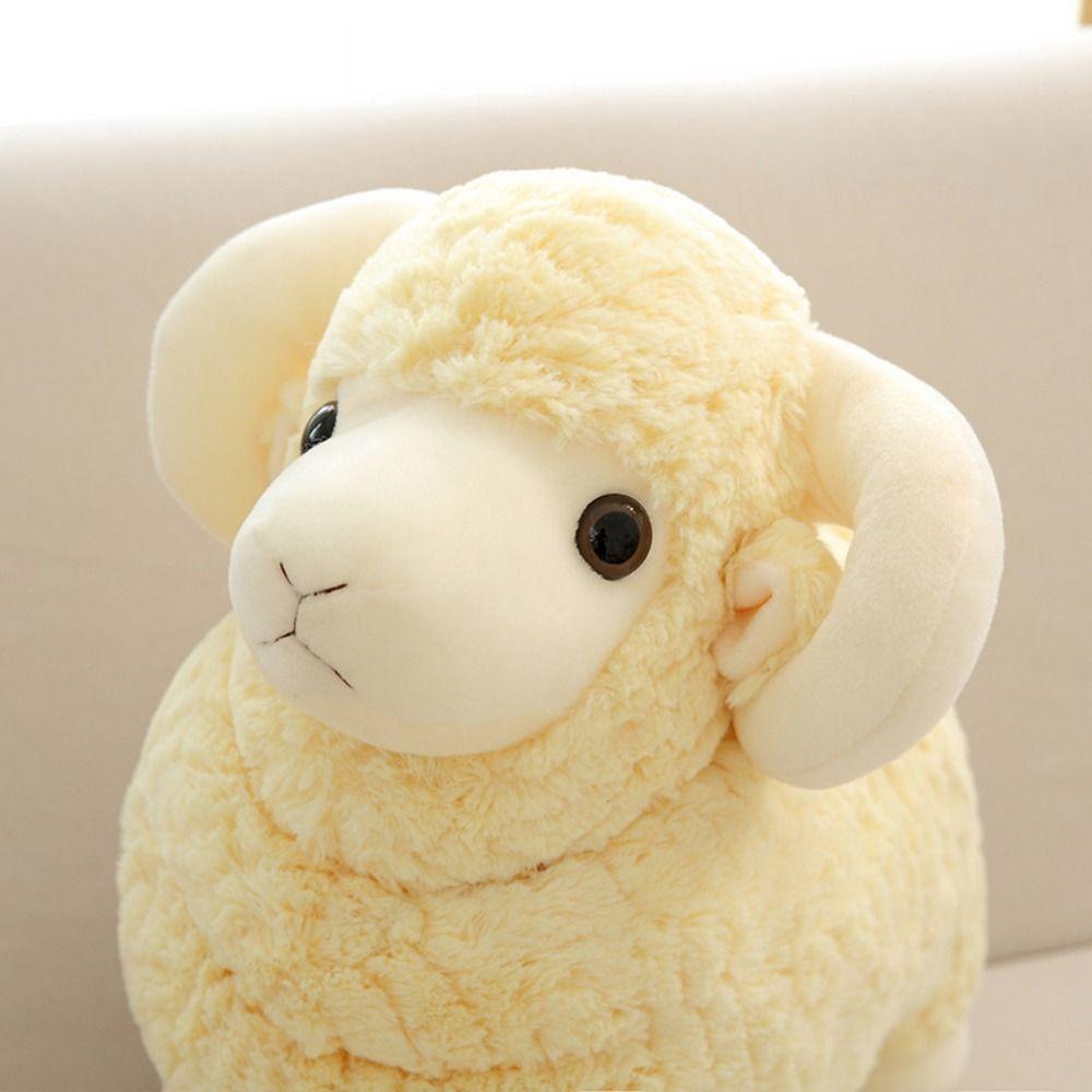 Big Horns Baby Goat Plush Doll PP Cotton Baby Goat Keychain Sheep Plush Toys  Valentine's Day Gifts