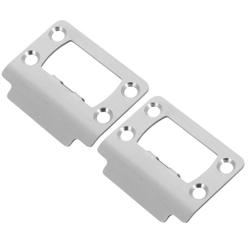 1 Set Stainless Steel Door Striker Plate Extender Repair Security Reinforcement Plate For Interior Exterior Door