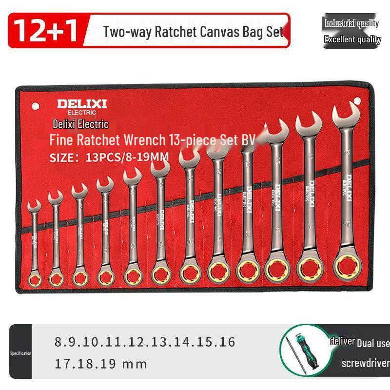 72-Teeth Dual-Purpose Swivel Head Ratchet Wrench - Ideal for Quick Automotive Repairs
