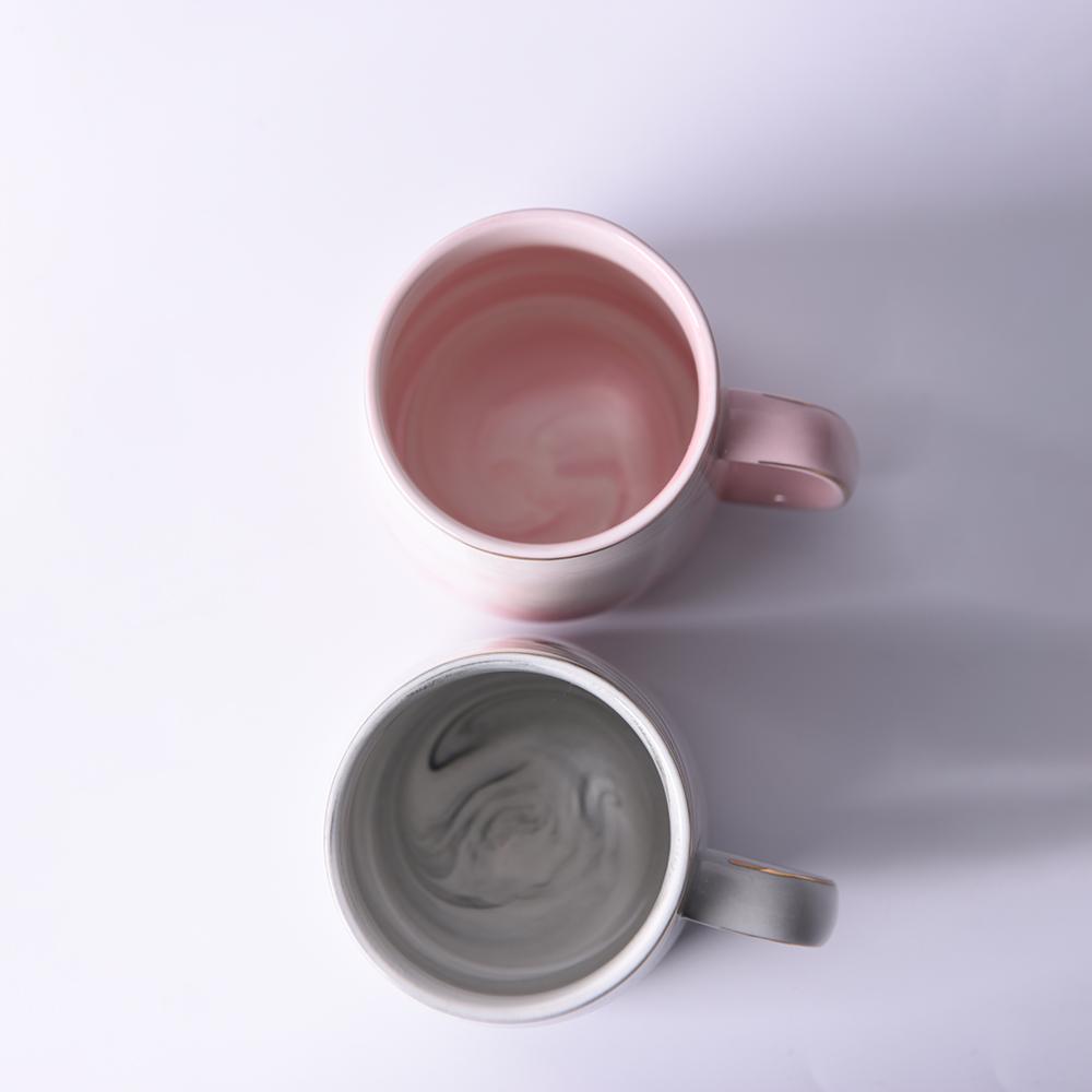 1 stk Keramisk kopp uten lokk med gullkant Kaffekopp Havregrøt Frokostkopp Kreativ Personlig Krus