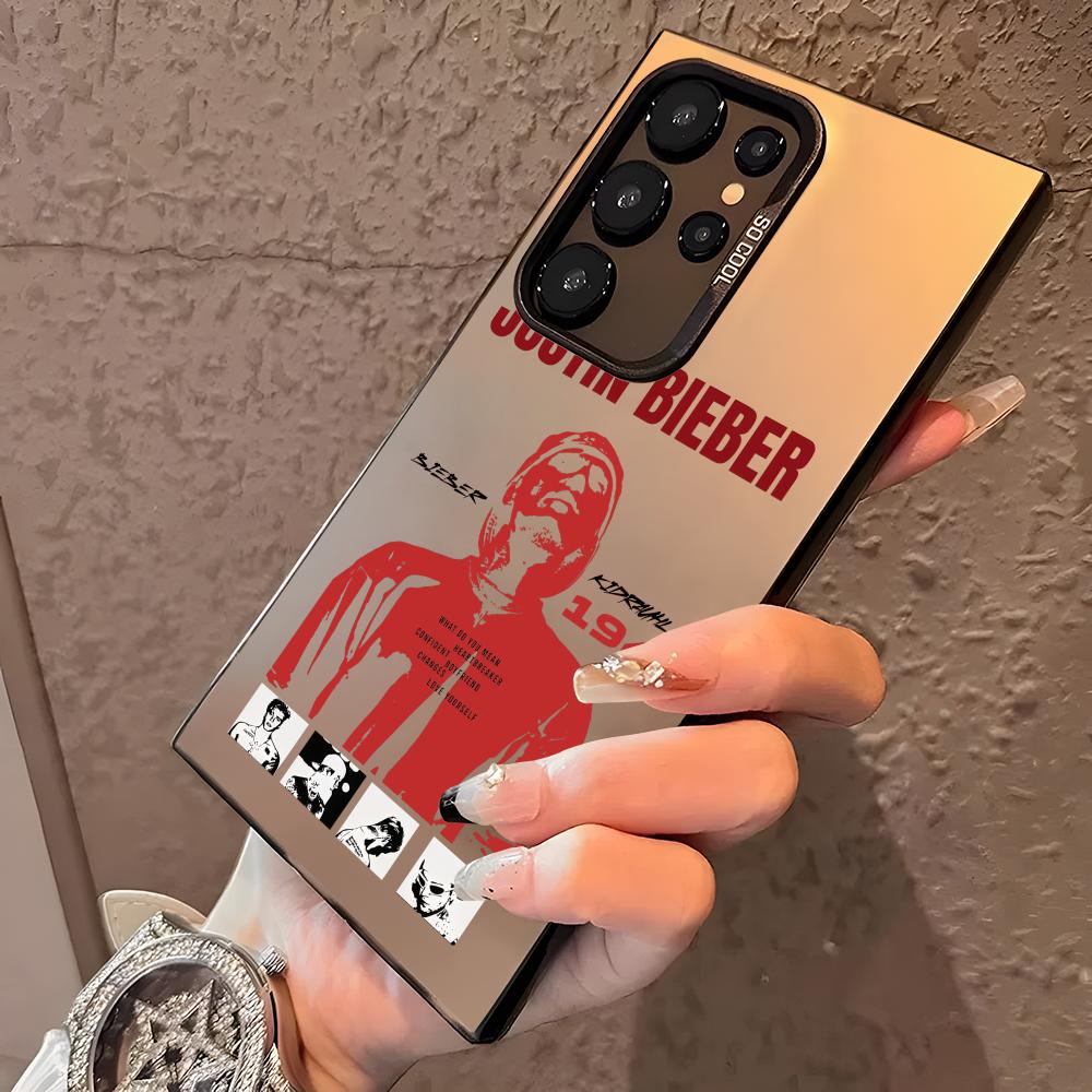 Singer J-Justin B-Bieber Phone Case For Samsung Galaxy S25 Edge S24 S23 S22 S21 S20 Ultra Funda Silicone Silver Cover