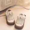 Winter Baby Walking Shoes with Fleece Lining Soft Sole Casual Style Cotton-padded Non-slip Versatile Double-layered Cotton Shoes for Boys and Girls