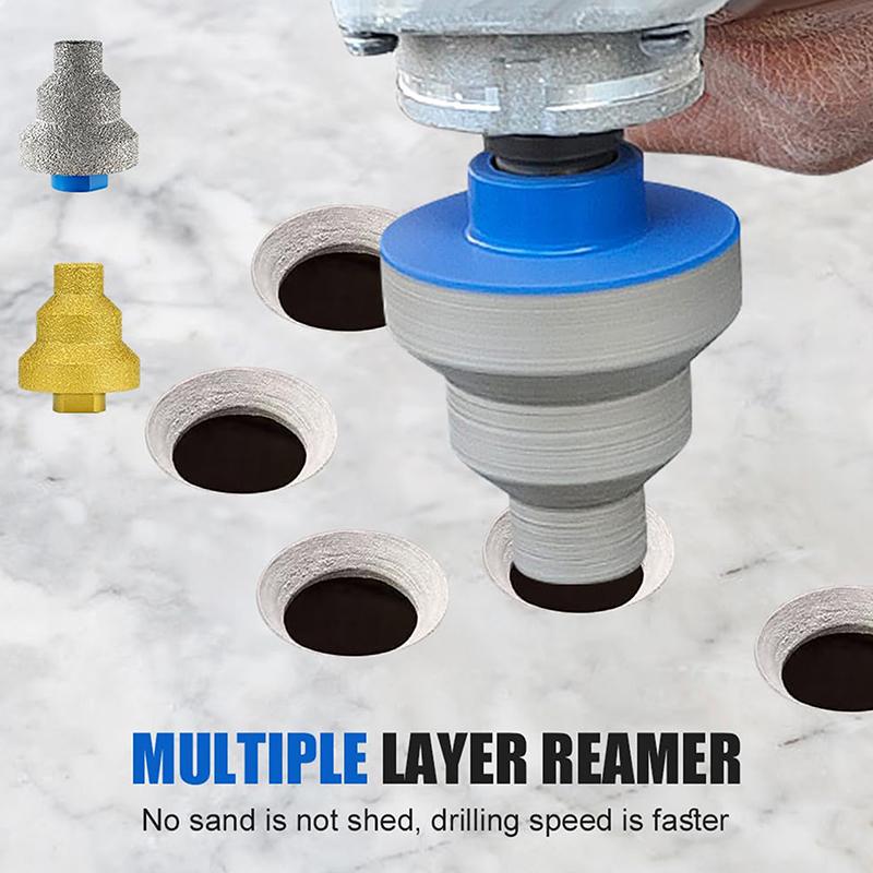 Pagoda Drill Bit M10 M14 Brazed Diamond Tower Drill Tile Stone Rock Plate Drill Reaming Integrated Bit Diamond Tools