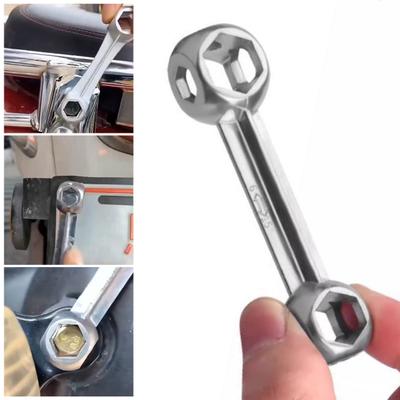 1/2/3/4/5 Pz Chiave Multifunzione 10-in-1 per Bicicletta 6-15MM Forma Osso Fori Esagonali Chiave Dinamometrica Ciclismo Bici Riparazione Chiave Strumento