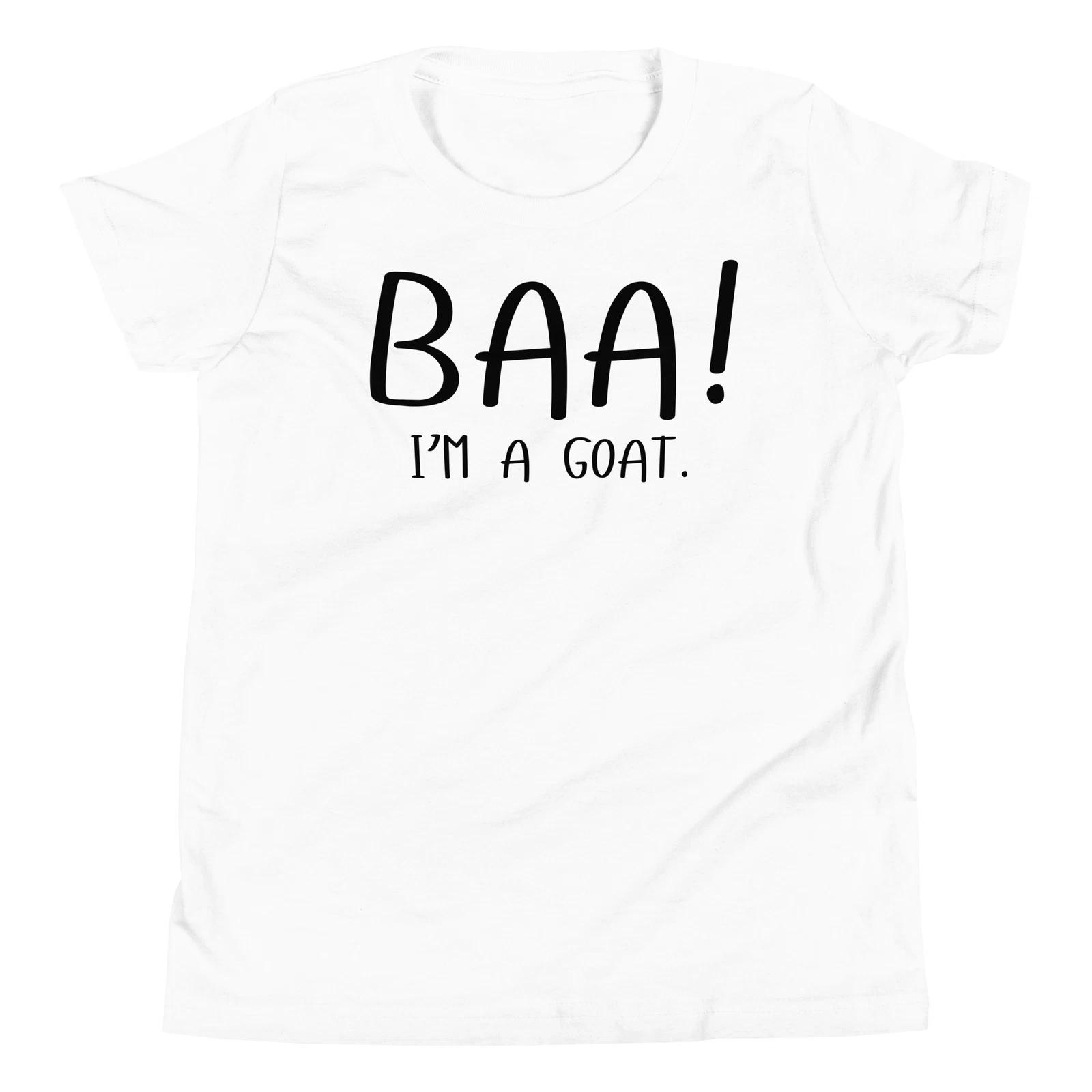 

Baa I m A Goat Funny Lazy Halloween Costume Outfit Youth Short Sleeve T-Shirt 100