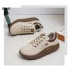 Scarpe da ginnastica alla moda da donna Scarpe da skateboard antiscivolo con lacci per esterni Scarpe sportive piatte da passeggio comode e leggere per le donne