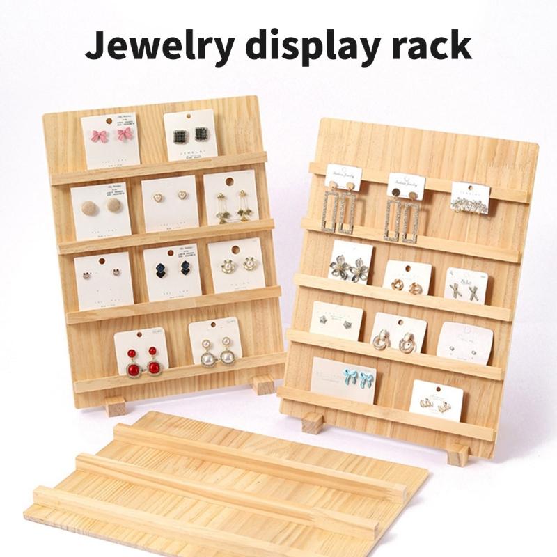 Wood Jewelry Earring Display Stand Storage Rack Display Holder Suitable for Home Office and Retail Store Presentation