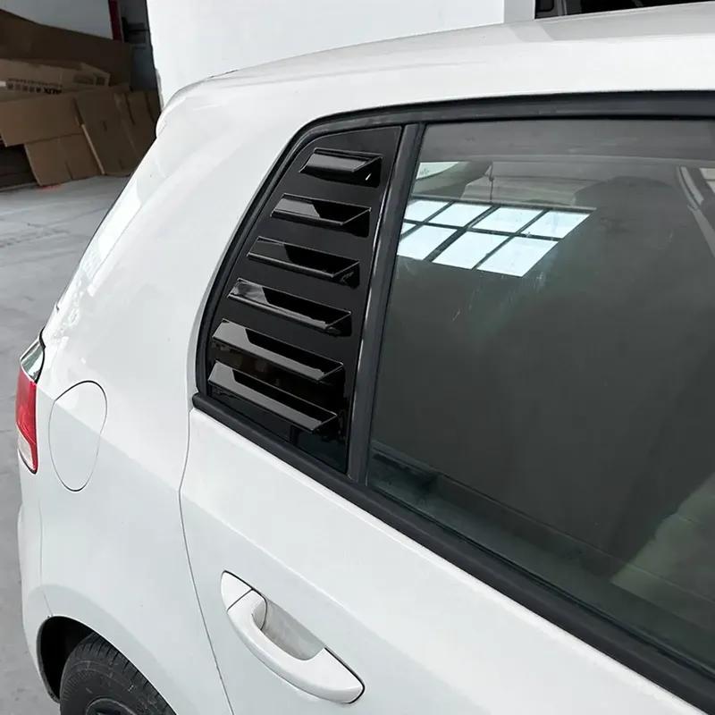 For VW Golf 6 MK6 2008 2009 2010-2012 ABS Plastic Rear Window Quarter Louver Scoop Cover Side Vent Trim Car Adhesive Accessories