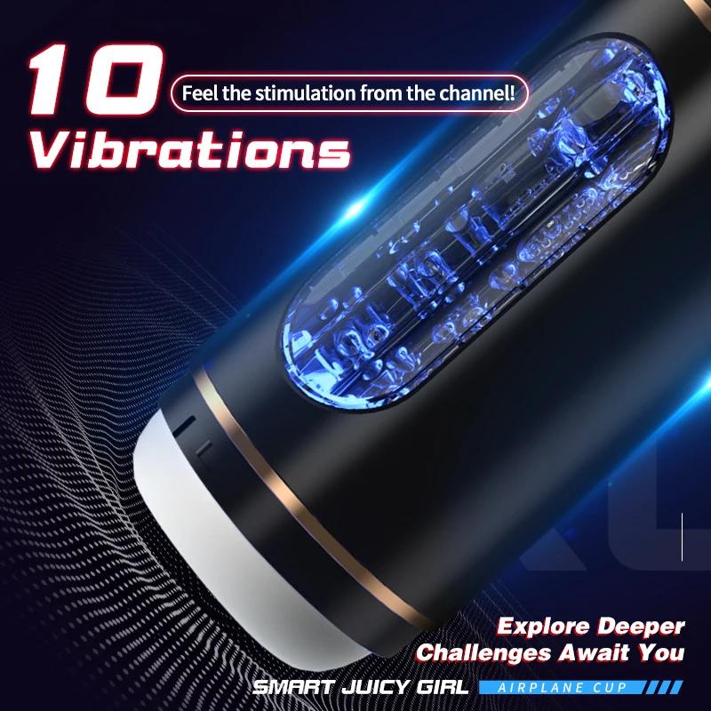 Automatic Male Masturbator Cup Sucking Vibrating Sex Machine Intelligent Voice Blowjob Adults Sex Toys for Men Penis Trainer