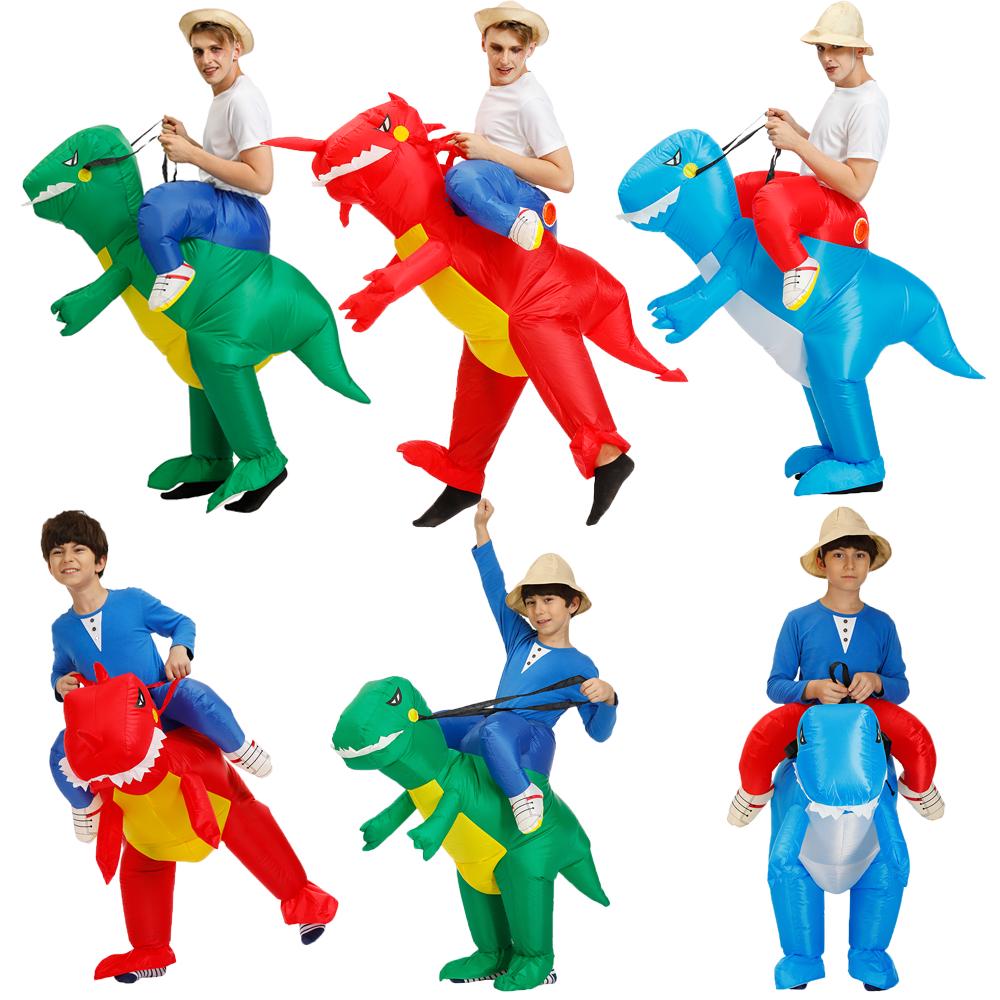 Adult Inflatable Children Dinosaur Halloween Costume Fancy Dress Outfit Cosplay