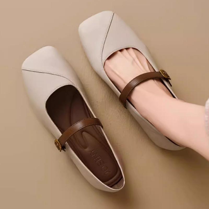 Fashion Flats Women Loafers Shoes Square Toe Fashion Dress Sport Shoes Shallow New Sandals Woman 2025 Designer Luxury Chaussure Femme