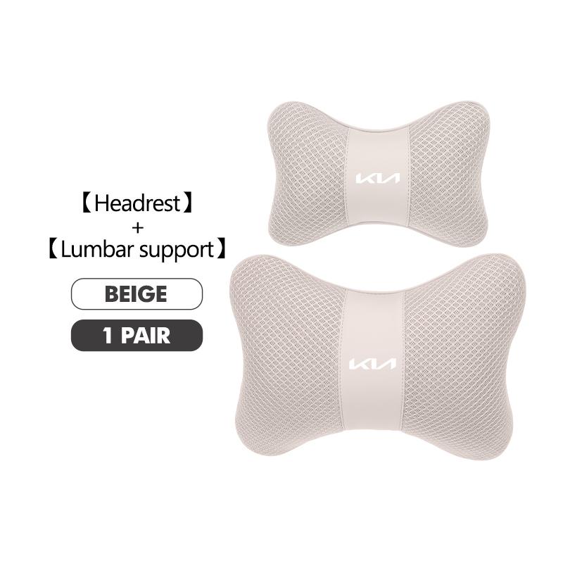 AANU1 Car Seat Neck Headrest Lumbar Pillow Support Memory Foam Cushion For KIA Rio K5 K2 Sportage Ceed Sorento Picanto Stinger Soul