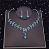 Quality Crystal Bridal Jewelry Sets for Women Fashion Circle Earrings Necklace Set Bride Crown Tiaras Prom dubai jewelry sets