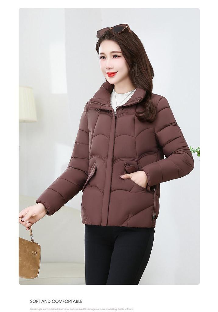 Women's 2024 Korean-Style Petite Down Cotton Jacket - Slim, Thick, Warm, and Stylish Winter Outerwear