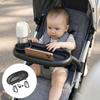 Lightweight Plastic Food Tray For Strollers Easy Setups Quick Cleaning Universal Pram Tray with Cup Phone Holder