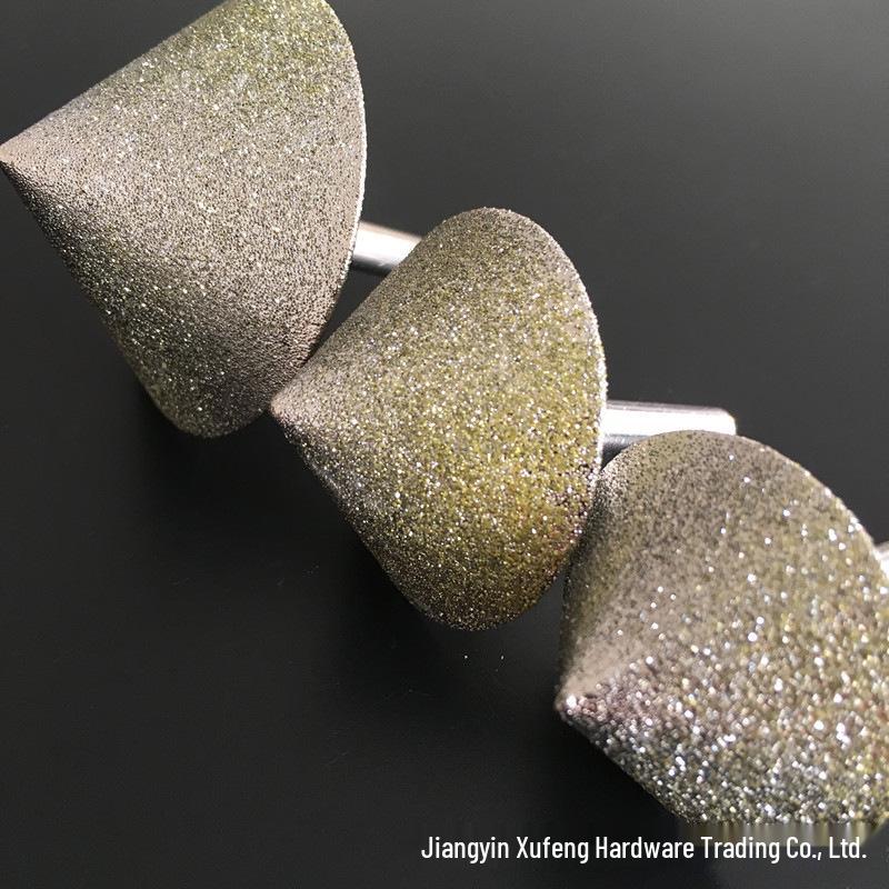 Testa di Smerigliatura Diamantata a Forma di Ombrello, Grana 60-120, Punta 6*90 Gradi, per Incisione e Smerigliatura della Pietra.