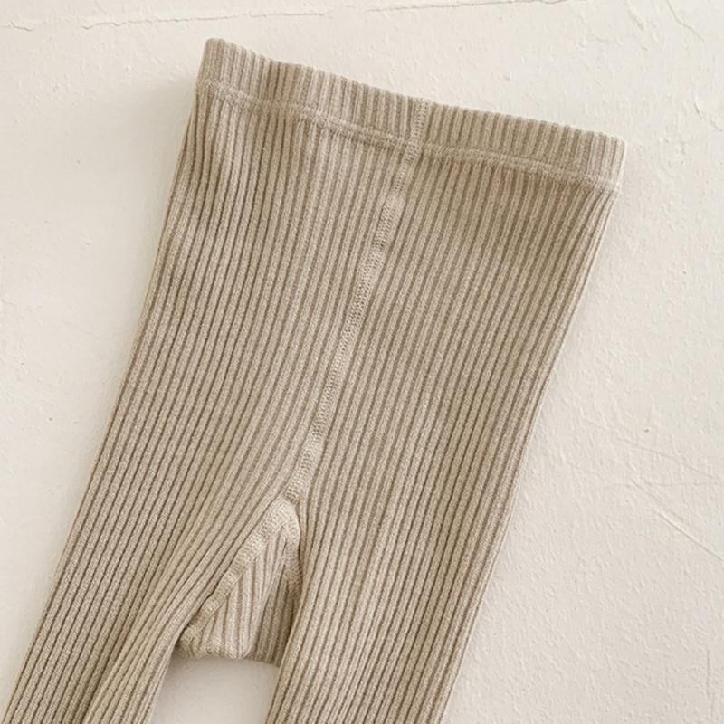 Girls' Pantyhose Children's Leggings Solid Color Vertical Striped Kids Pantyhose