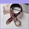 Brand Womens Pu Leather Belt With Gold Buckle For Casual Fashion And Retro Style