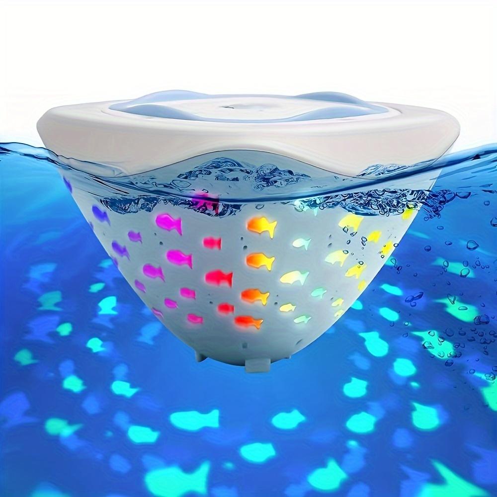 LED Bath Light Swimming Pool Light with Floating Fish Projection Multi-Color Fountain Underwater Light Suitable as a Halloween