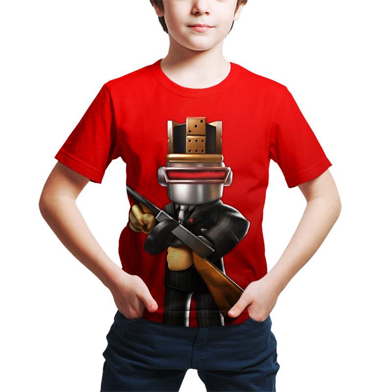 Kids T Shirts Cartoon  3D Digital Printing Cute Bo'y's and Girl's Children's Clothing Trend Breathable Crew Neck T-shirt Boy's T-shirt Urban