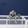Table Edge Ornament 3D Printed Resting Knight Figurine, Sitting Dark Fantasy Personalized Gift for Him Statue, Medieval Armored Warrior Shelf