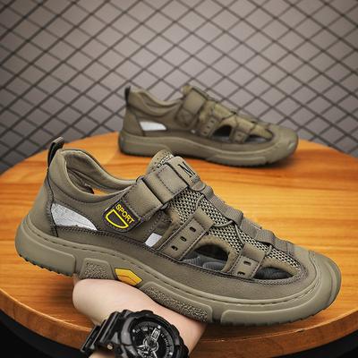 Sandals Men's Summer New Versatile Casual Anti-slip Hole Shoes Sports Beach Outdoor Wading Baotou Sandals