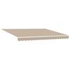 Retractable Awning Beige 400 X 300 Cm Polyester and Metal