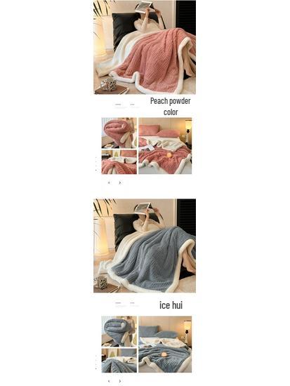 Lammwolle Milch Samt Fleece Überwurfdecke für Büro oder Sofa Nickerchen.