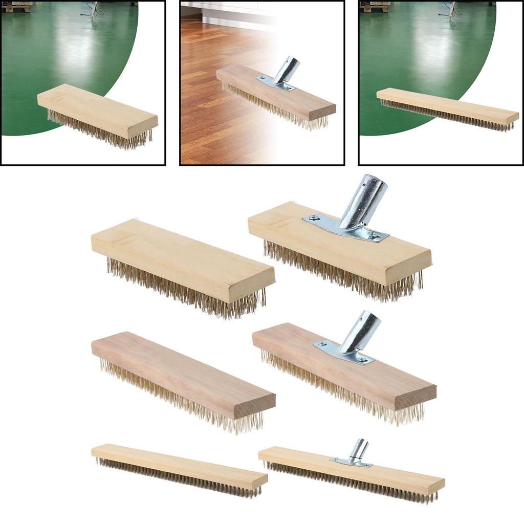 Handle Wire Brush Deck Wire Brush for Rust Removal Scrubbing Cleaning Metal
