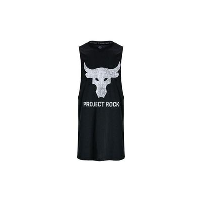 Project Rock Letter Logo Print Trainings-Ärmelloses T-Shirt Herren Schwarz 1373787-004