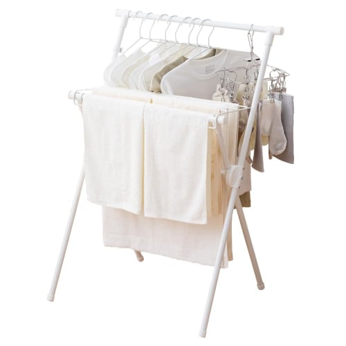 IRIS OHYAMA Resin Clothes Dryer, Easy-to-Assemble, Compact, and Requires the Space of a Single Newspaper, White, STMX-700