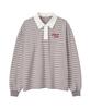 Biteoseljeu Gemini Striped Collared Tee - Grey