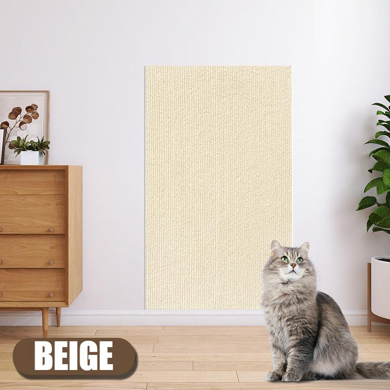 

60x200cm Self-adhesive Cat Scratcher Sofa Protector DIY Scratch Mat Cats Scratcher Pad Board Protection Trimmable Carpet 1Roll 30x30 бежевый