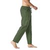 Men's Linen Loose Fitting Casual Lightweight Elastic Waist Pants  Yoga Pants  Loungewear