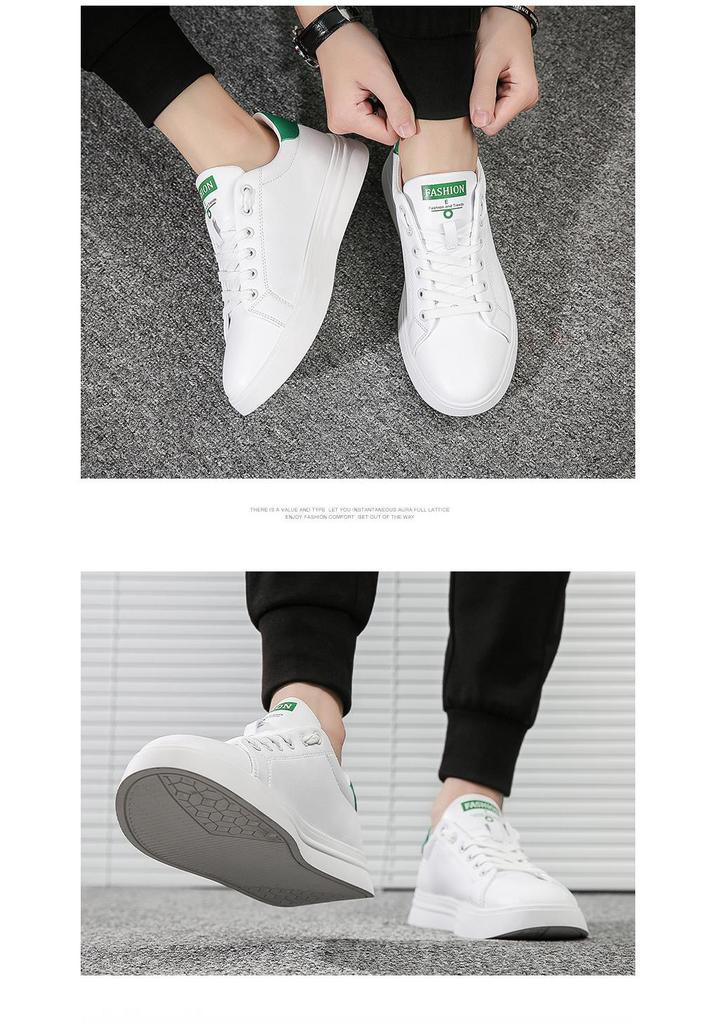 Men's 2025 Spring Casual White Korean Style Versatile Sneakers - Student Sports & Running Shoes