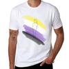 Nonbinary Pride Tshirt Minimalist Casual Short Sleeve Top