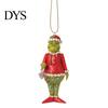 Christmas Tree Ornaments Green Elf Red Car Ornament, Acrylic Hanging Decor Holiday Party Supplies for Mirror, Funny Pendant, Home Decoration Favors