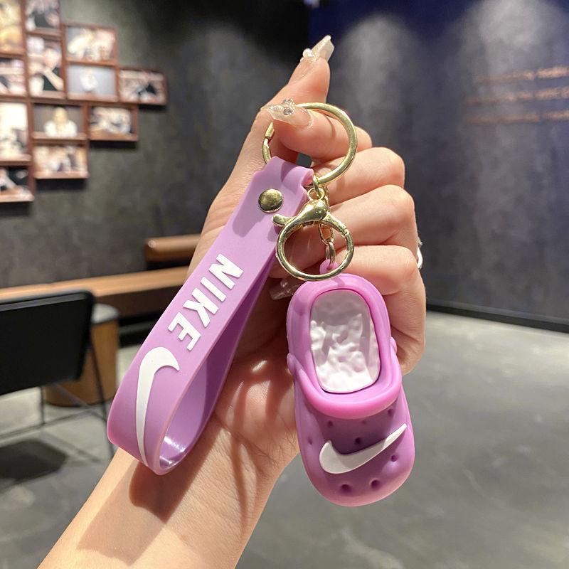 Multi Color Simulation Mini Slipper Pendant Keychain For Gift And Decoration