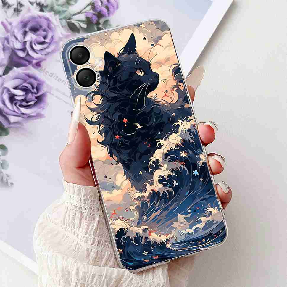 For Samsung Galaxy A06 Case A065F A065M Fashion Girls Flowers Soft Silicone Back Cover For Samsung A06 A05 SamsungA05 Case