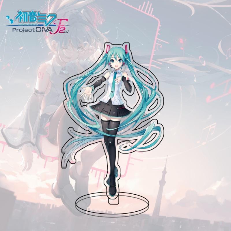 Large Standee Hatsune Miku Anime Acrylic Desktop Decor Cartoon Figure Collectible Gift For Fans