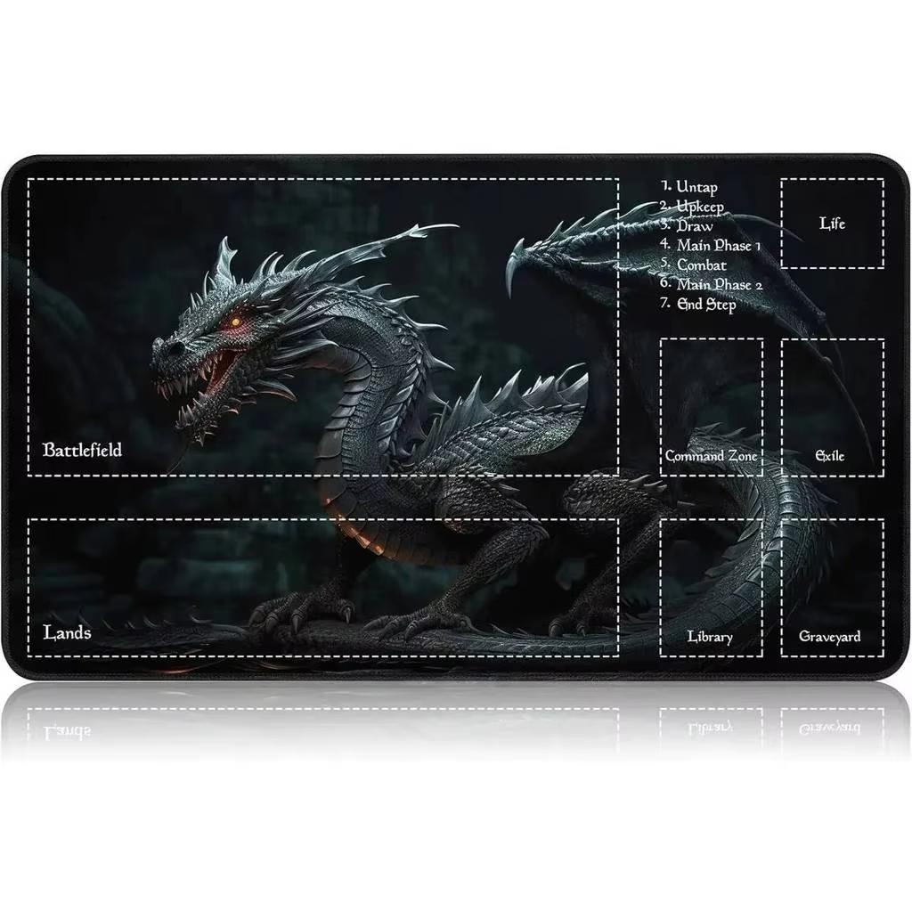 Mountain Starry Sky Mtg Playmat Zoned Card Game Play Mat Non Slip Rubber Trading Card Game Desk Pad